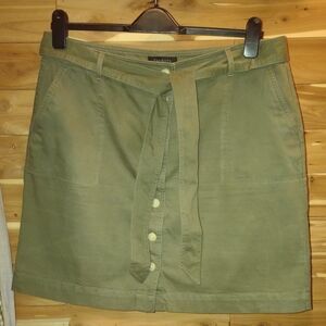 Talbot's Green button down skirt 16 petit